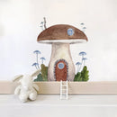 Axyaa Boho Fox Mushroom House Nursery Wall Decals Kids Room Decor