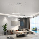 Axyaa Modern LED Pendant Lights, Chrome/Gold Plated, 85-265V, For Dining Room Living Room Kitchen