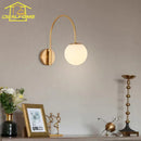 Axyaa Luxury Gold/Black LED Wall Lamp Industrial Semicircular Design