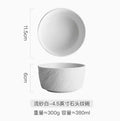 Axyaa Rock Pattern Ceramic Bowl, Household Soup and Rice Bowl, Breakfast Dessert Bowl