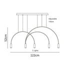 Axyaa Kitchen Island LED Chandelier Pendant Light Hanging Lamp Insulated Arc