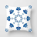 Blue Pattern Cushion Cover 45*45cm Pillowcase for Bedroom Sofa Home Decor by Axyaa