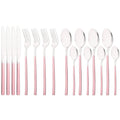 Axyaa Black Gold Stainless Steel Cutlery Set - 16 Piece Dinnerware Flatware Silverware