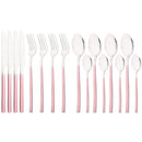 Axyaa Black Gold Stainless Steel Cutlery Set - 16 Piece Dinnerware Flatware Silverware