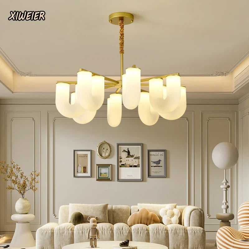Axyaa U-Type Milk White PE Pendant Lamp