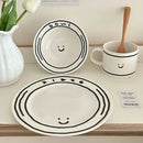Kawaii Korean Ceramic Plate Cup Set by Axyaa - 5/8 inch Tableware & Decor