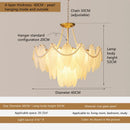 Axyaa Luxury Crystal Leaf Chandelier | Modern LED Light for Living Room & Kitchen