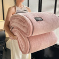 Axyaa Fluffy Fleece Half Sides Blanket for Warmth, Sofa Throws, Napping, & Shawl