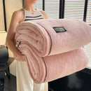 Axyaa Fluffy Fleece Half Sides Blanket for Warmth, Sofa Throws, Napping, & Shawl