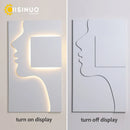 Axyaa Face Profile Art LED Wall Sconce for Living Room, Restaurant Decor.