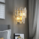 Luxury Axyaa Crystal Wall Lamp for Living Room, Bedroom, and Aisle - Elegant All Copper Design