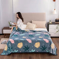 Axyaa Rosebud Floral Throw Blanket for Girls Women, Cozy Soft Flower Print Couch Decor