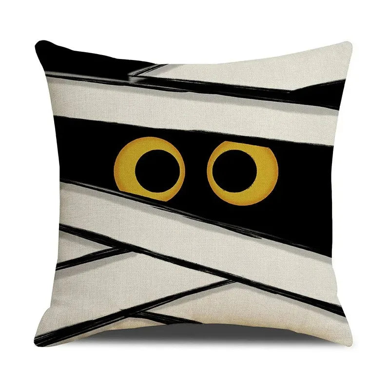 Axyaa Halloween Ghost Face Pillow Cover for Home Decor