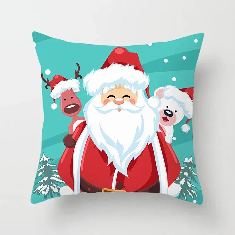 Axyaa Christmas Santa Claus Pillow Set - Festive Home Decor & Gift Option