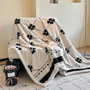 Axyaa Double Layer Artificial Lamb Wool Blanket: Thick & Cozy Sofa Throw for Fall/Winter