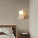 Axyaa LED Glass Square Wall Light Fixture in Yellow Stone for Modern Home Decor