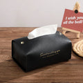 Axyaa Leather Tissue Box Holder Multi-purpose Storage Organizer