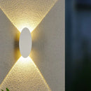Axyaa Oval 6W LED Wall Lights, Aluminum Surface Mounted for Indoor & Outdoor, IP65 Waterproof