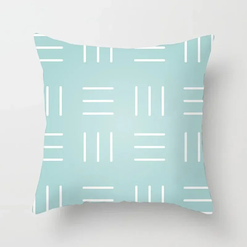 Modern Geometry Print Pillow Case for Home Decor by Axyaa - Mint Green Pillow Cover