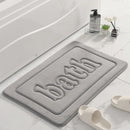 Axyaa Embossed Velvet Bathroom Floor Rug High Quality Non-slip Bath Mat