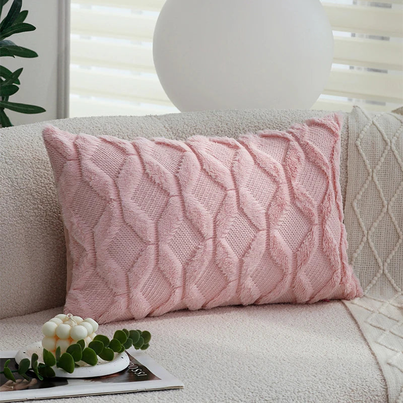 Pink Nordic Throw Pillow Cover for Living Room Sofa - Axyaa