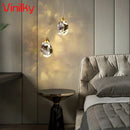 Axyaa Crystal Pendant Chandelier: Luxury Diamond LED Art Lighting for Home Decor & Restaurants