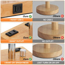 Axyaa Dimmable Wood Desk Lamp with USB Ports, Rechargeable Reading Light