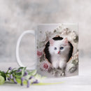Axyaa Cute Kitty Cat Coffee Mug Office Drinking Cup Friends Birthday Gift