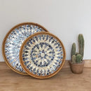 Axyaa Handmade Rattan Shell Tray for Home Decor and Serving