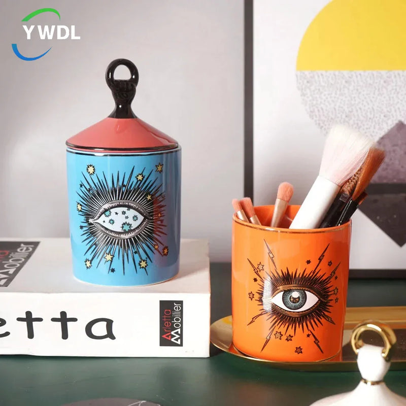 Axya Ceramic Starry Sky Storage Jar: Versatile Home Decor & Organizer