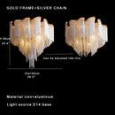 Axyaa Elegant Tassel Chain Ceiling Chandelier - Dimmable E14 Base