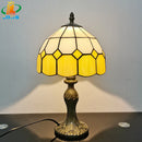 Nordic Plaid Table Lamp Axyaa Collection: Chic Modern Glass Lighting for Bedside Study