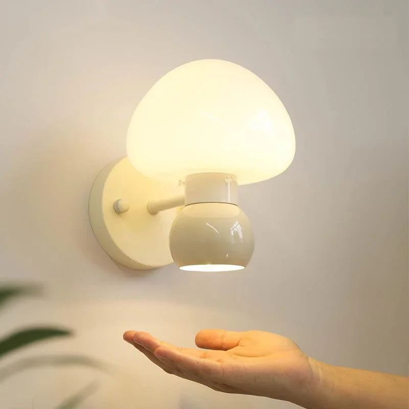 Axya Mushroom Cream Wind Lamp Double Head G9 for Bedroom Living Room & Children's Room