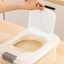 Axyaa Plastic Rice Bucket Cereals Grains Storage Box Food Container Organizer