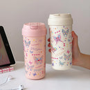 Axyaa Butterfly Stainless Steel Tumbler with Filter Straw