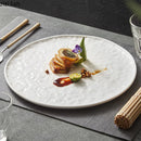 Axyaa Stone Patterned Ceramic Steak Plate Salad Dessert Sushi Serving Molecular Cuisine Tableware