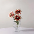 Axyaa Red Glass Vase for Stylish Living Room Decor, Elegant Hydroponic Flower Arrangement