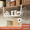 Axyaa Under Cabinet Basket Shelf with Cup Holder and Sliding Drawer for Kitchen Organization