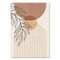 Bohemian Leaf Canvas Poster for Modern Living Room Decor - Axyaa