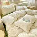 Axyaa Soft Double-Layer Cotton Quilt Cover Set with Pillowcase