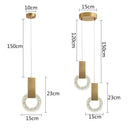 Axya Gold Crystal Pendant Lights for Bedroom Living Room Office Bar Home