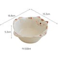 Axyaa Ceramic Kitten Salad Bowl, 330ml - Cute Hand Drawn Fruit Design