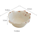 Axyaa Ceramic Kitten Salad Bowl, 330ml - Cute Hand Drawn Fruit Design