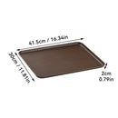 Axyaa Wood Grain Stackable Storage Tray for Food and Dessert Organization