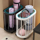 Axyaa Fitness Gear Storage Cart: Portable Organizer with Wheels for Yoga Mats & Equipment