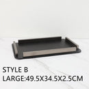 Axya Metal Decorative Tray for Home Organization and Decoration