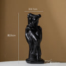 Axyaa Venus Ceramic Vase - Nude Palm Art Ornament for Home Decor