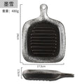 Axyaa Ceramic Square Dinner Plate Set - High Value Western Food Baking Handle