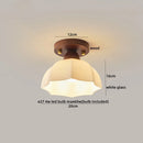 Axyaa Walnut Copper LED Ceiling Lights Modern Home Lighting