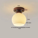 Axyaa Walnut Copper LED Ceiling Lights Modern Home Lighting